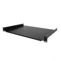 StarTech.com 1U Fixed Server Rack Mount Shelf, 12in Deep Steel Universal Cantilever Tray for 19" AV / Data / Network Equipment Rack with Cage Nuts & Screws, 55lbs Weight Capacity, 12" Deep - 1U Network Rack Shelf (SHELF-1U-12-FIXED-S) - Rack shelf - 1U - 19"