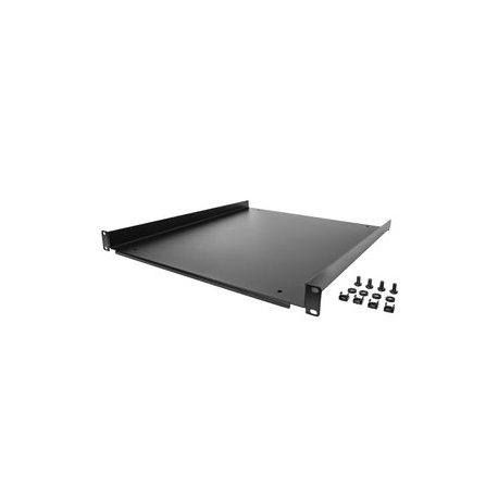 StarTech.com 1U Server Rack Shelf - Universal Rack Mount Cantilever Shelf for 19" Network Equipment Rack & Cabinet - Durable Design - Weight Capacity 55lb / 25kg - 20" Deep Tray (SHELF-1U-20-FIXED-S) - Rack shelf - 1U - 19" - 4