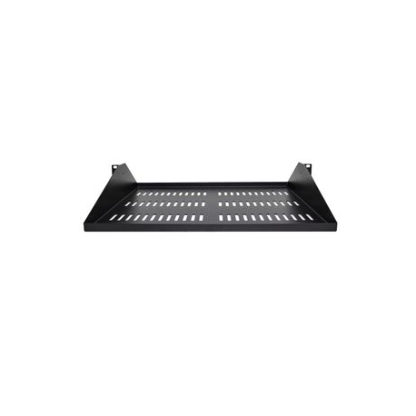 StarTech.com 2U Vented Server Rack Cabinet Shelf, 14in Deep Fixed Cantilever Tray, Rackmount Shelf for 19" AV / Data / Network Equipment Enclosure w /  Cage Nuts & Screws, 200lbs Weight Capacity - 2U Network Rack Shelf (SHELF-2U-14-CENTER-V) - Rack shelf - black - 2U - 19" - 2