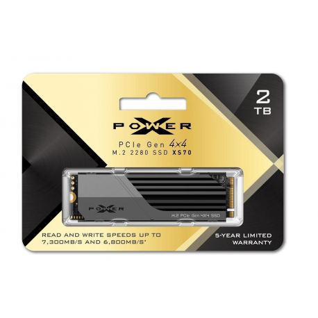 SILICON POWER Xpower XS70 - Solid state drive - 2 TB - internal - M.2 2280 - PCI Express 4.0 x4 (NVMe) - 3