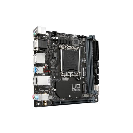 Gigabyte H610I DDR4 - 1.0 - motherboard - mini ITX - LGA1700 Socket - H610 Chipset - USB 3.2 Gen 1 - Gigabit LAN - onboard graphics (CPU required) - HD Audio (8-channel) - 0