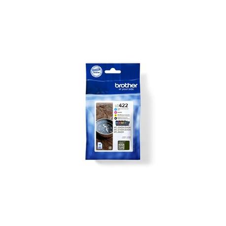 Brother LC422 Value Pack - 4-pack - black, yellow, cyan, magenta - original - ink cartridge - for Brother MFC-J5340DW, MFC-J5740DW, MFC-J6540DW, MFC-J6940DW - 0