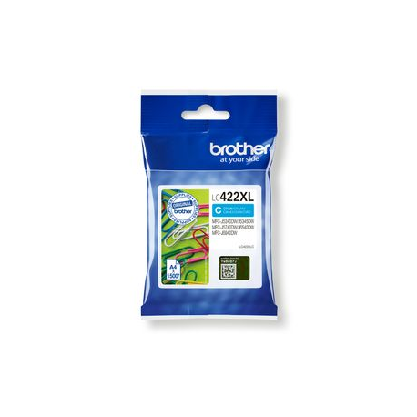 Brother LC422XLC - High Yield - cyan - original - ink cartridge - for Brother MFC-J5340DW, MFC-J5740DW, MFC-J6540DW, MFC-J6940DW - 0