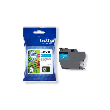 Brother LC422XLC - High Yield - cyan - original - ink cartridge - for Brother MFC-J5340DW, MFC-J5740DW, MFC-J6540DW, MFC-J6940DW - 2