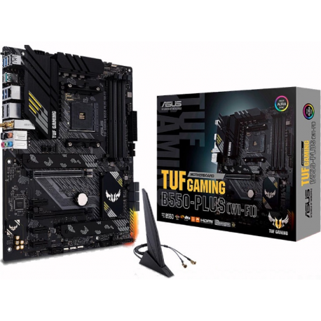 ASUS TUF GAMING B550-PLUS WIFI II - Motherboard - ATX - Socket AM4 - AMD B550 Chipset - USB-C Gen2, USB 3.2 Gen 1, USB 3.2 Gen 2 - 2.5 Gigabit LAN, Wi-Fi 6, Bluetooth - onboard graphics (CPU required) - HD Audio (8-channel) - 0