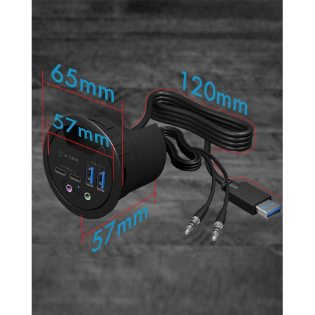ICY BOX IB-HUB1403B - hub - 4 ports - 1