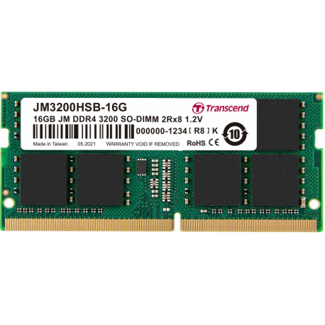 Transcend JetRAM - DDR4 - module - 16 GB - SO-DIMM 260-pin - 3200 MHz  /  PC4-25600 - CL22 - 1.2 V - unbuffered - non-ECC - 0