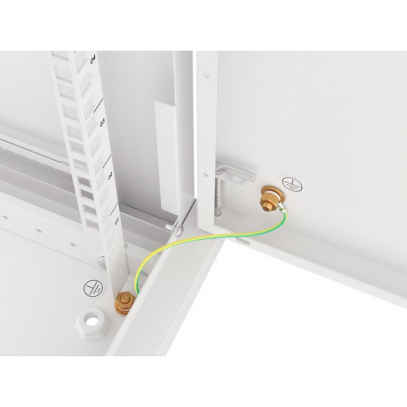 Lanberg WF01-6606-00S - Rack cabinet - wall mountable - grey, RAL 7035 - 6U - 19" - 12