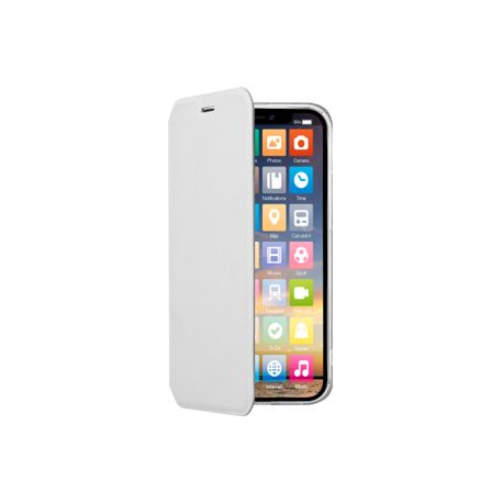 Screenor Clever - Flip cover for mobile phone - eco-leather - white - for Samsung Galaxy A32 5G - 0