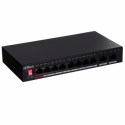 Dahua PFS3010-8ET-96 - V2.0 - switch - unmanaged - 8 x 10 / 100 (PoE) + 2 x 10 / 100 / 1000 (uplink) - desktop - PoE (96 W)