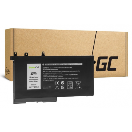 Green Cell - Laptop battery (equivalent to: Dell 3DDDG, Dell 93FTF) - lithium polymer - 2900 mAh - black - for Dell Latitude 5280, 5480, 5580 - 0