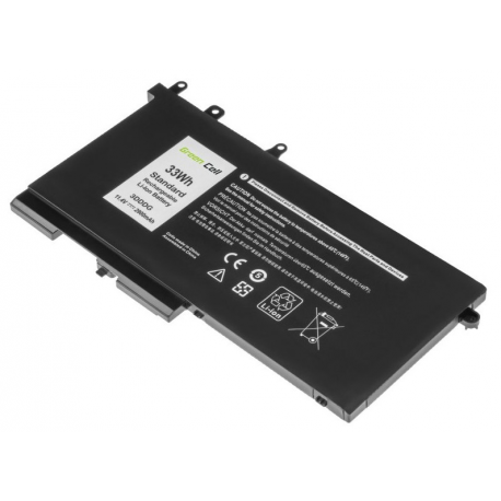 Green Cell - Laptop battery (equivalent to: Dell 3DDDG, Dell 93FTF) - lithium polymer - 2900 mAh - black - for Dell Latitude 5280, 5480, 5580 - 1