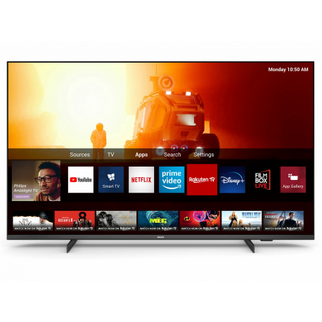 Philips 4K UHD LED 43" Smart TV 43PUS7506/12 3840x2160p HDR10+ 3xHDMI 2xUSB LAN WiFi, DVB-T/T2/T2-HD/C/S/S2, 20W