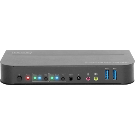 DIGITUS DS-12850 - KVM  /  audio  /  USB switch - 2 x KVM  /  audio  /  USB - 1 local user - desktop - 3
