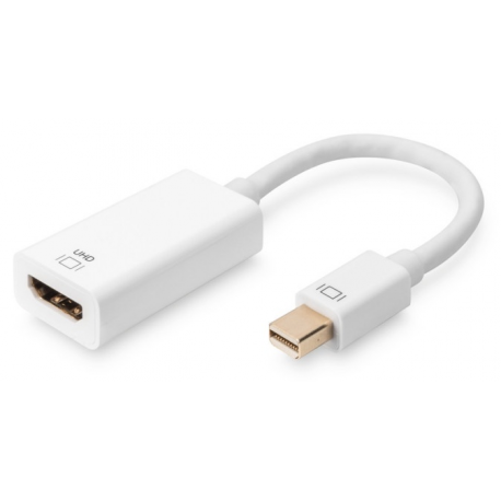 ASSMANN - Video adapter - Mini DisplayPort male to HDMI female - 20 cm - white - active, molded - 0
