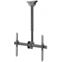 DIGITUS DA-90421 - Mounting kit (ceiling mount, telescopic pole, VESA mount bracket) - for LCD display /  curved LCD display - steel - black - screen size: 37"-70"