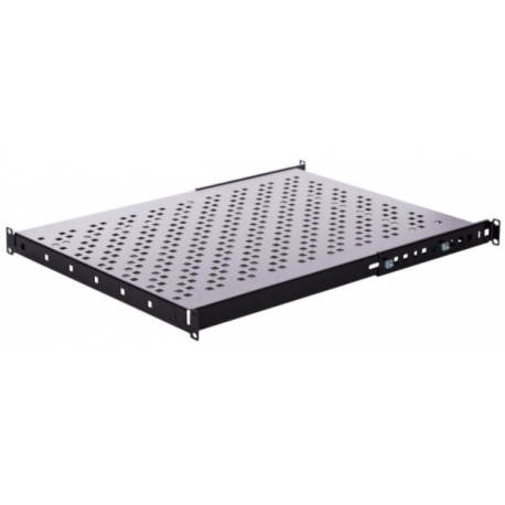 NETRACK 19inch 1U / 600 mm shelf reinforced black