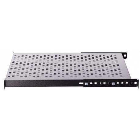 NETRACK 19inch 1U / 600 mm shelf reinforced black
