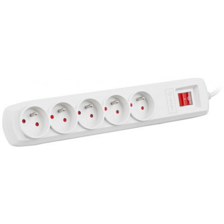 NATEC Bercy 400 1.5m Surge protector 5x French outlets white