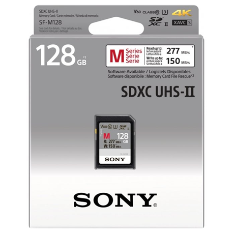 Sony SF-M Series Tough SF-M128T - Flash memory card - 128 GB - Video Class V60 / UHS-II U3 / Class10 - SDXC UHS-II - 0