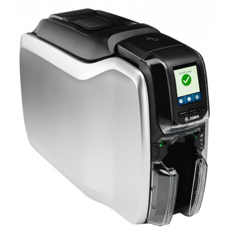 Zebra ZC300 - Plastic card printer - colour - Duplex - dye sublimation / thermal transfer - CR-80 Card (85.6 x 54 mm) - 300 dpi - up to 900 cards / hour (mono)  /  up to 200 cards / hour (colour) - capacity: 100 cards - USB 2.0, LAN - 3