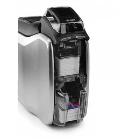 Zebra ZC300 - Plastic card printer - colour - Duplex - dye sublimation / thermal transfer - CR-80 Card (85.6 x 54 mm) - 300 dpi - up to 900 cards / hour (mono)  /  up to 200 cards / hour (colour) - capacity: 100 cards - USB 2.0, LAN - 7