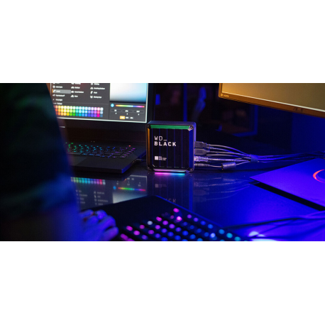 WD_BLACK D50 Game Dock WDBA3U0010BBK - Docking station - Thunderbolt 3 - DP, Thunderbolt - HDD 1 TB - GigE - EMEA - 9