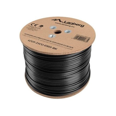 Lanberg - Bulk cable - 305 m - UTP - CAT 5e - solid - black - 0