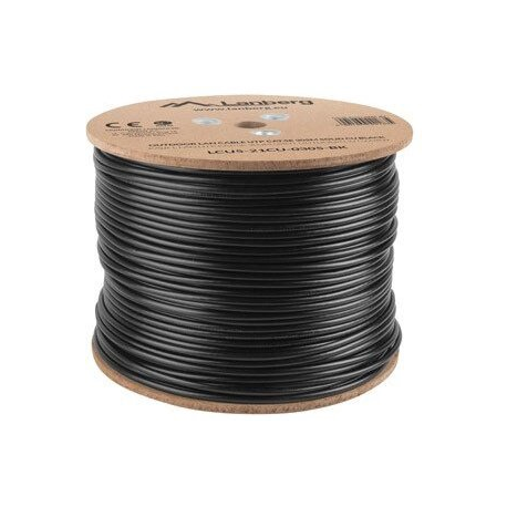 Lanberg - Bulk cable - 305 m - UTP - CAT 5e - solid - black - 1