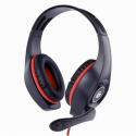 Gembird GHS-05-R - Headset - full size - wired - 3.5 mm jack - black-red