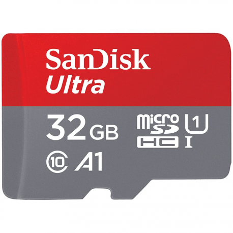 SanDisk Ultra - Flash memory card (microSDHC to SD adapter included) - 32 GB - A1  /  UHS-I U1  /  Class10 - microSDHC UHS-I - 2