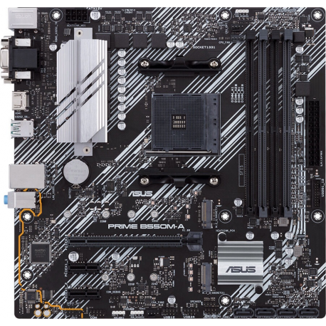 ASUS PRIME B550M-A / CSM - Motherboard - micro ATX - Socket AM4 - AMD B550 Chipset - USB 3.2 Gen 1, USB 3.2 Gen 2 - Gigabit LAN - onboard graphics (CPU required) - HD Audio (8-channel) - 7