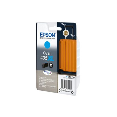 Epson 405XL - 14.7 ml - cyan - original - ink cartridge - for WorkForce WF-7310, 7830, 7835, 7840; WorkForce Pro WF-3820, 3825, 4820, 4825, 4830, 7840 - 2