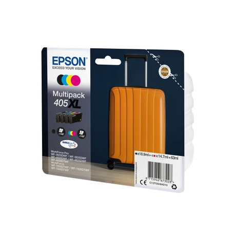 Epson 405XL Multipack - 4-pack - XL - black, yellow, cyan, magenta - original - blister with RF / acoustic alarm - ink cartridge - for WorkForce WF-7310, 7830, 7835, 7840; WorkForce Pro WF-3820, 3825, 4820, 4825, 4830 - 1