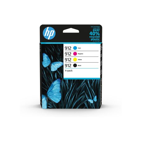 HP 912 - 4-pack - black, yellow, cyan, magenta - original - ink cartridge - for Officejet 80XX; Officejet Pro 80XX - 2