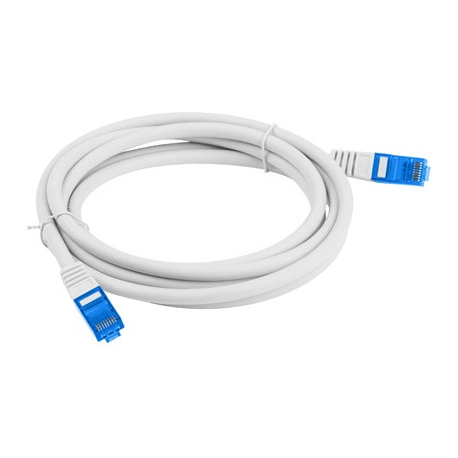 Lanberg - Patch cable - RJ-45 (M) to RJ-45 (M) - 3 m - S / FTP - CAT 6a - molded, snagless - grey, RAL 7035 - 0