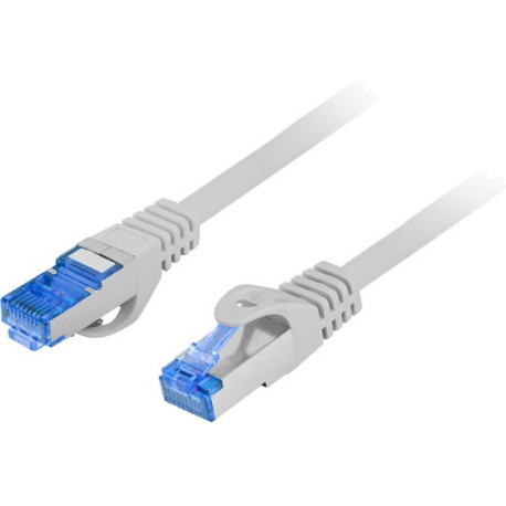 Lanberg - Patch cable - RJ-45 (M) to RJ-45 (M) - 3 m - S / FTP - CAT 6a - molded, snagless - grey, RAL 7035 - 1