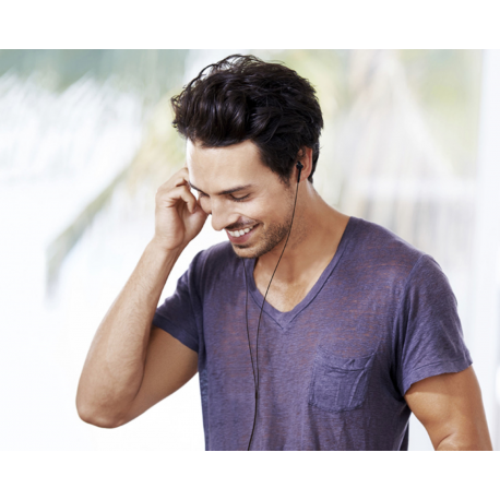 Panasonic RP-TCM55E - Earphones with mic - ear-bud - wired - 3.5 mm jack - black - 3