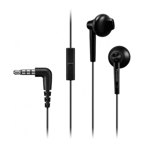 Panasonic RP-TCM55E - Earphones with mic - ear-bud - wired - 3.5 mm jack - black - 4