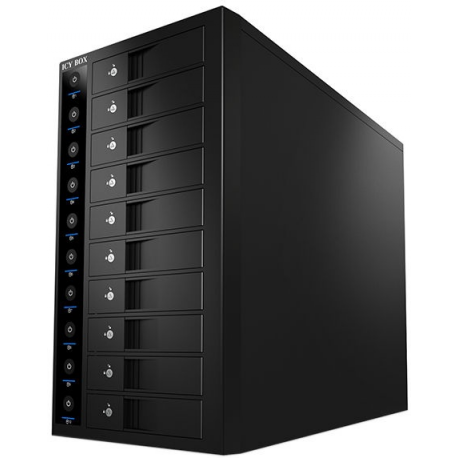Raidsonic Icy Box External 3,5'' HDD 10-bay Case SATA I/II/III, USB 3.0, RAID, Black