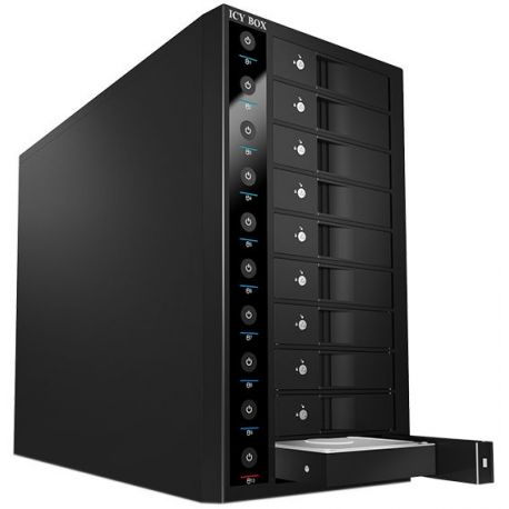 Raidsonic Icy Box External 3,5'' HDD 10-bay Case SATA I/II/III, USB 3.0, RAID, Black