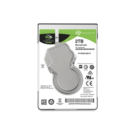 Seagate Guardian BarraCuda ST2000LM015 - Hard drive - 2 TB - internal - 2.5" - SATA 6Gb / s - 5400 rpm - buffer: 128 MB - 1