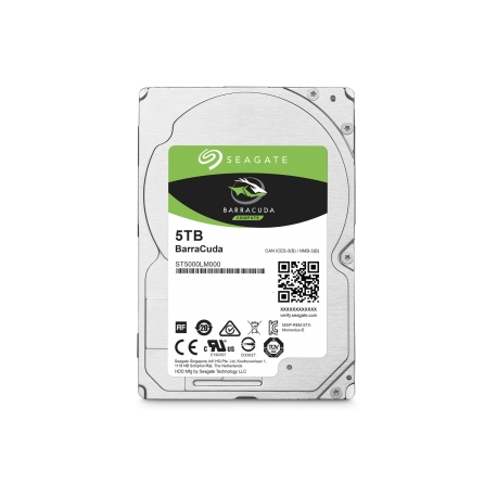 Seagate Guardian BarraCuda ST5000LM000 - Hard drive - 5 TB - internal - 2.5" - SATA 6Gb / s - 5400 rpm - buffer: 128 MB - 1