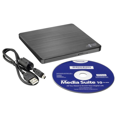 LG GP57EB40 - Disk drive - DVD±RW (±R DL)  /  DVD-RAM - 8x / 6x / 5x - USB 2.0 - external - 9