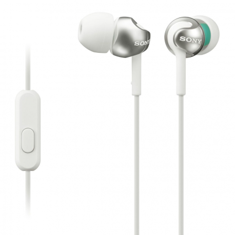 Sony MDR-EX110AP - Earphones with mic - in-ear - wired - 3.5 mm jack - white - 1