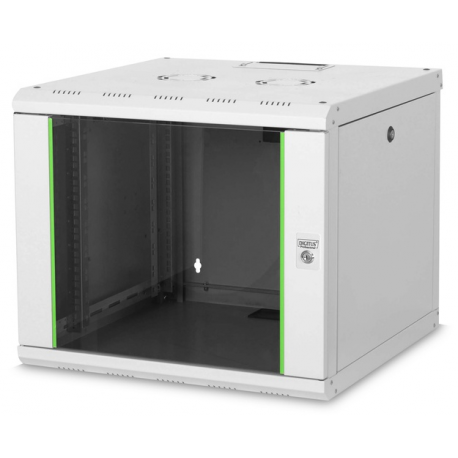 DIGITUS SoHoline DN-19 09U-6 / 6 - Cabinet - wall mountable - grey, RAL 7035 - 9U - 19" - 5