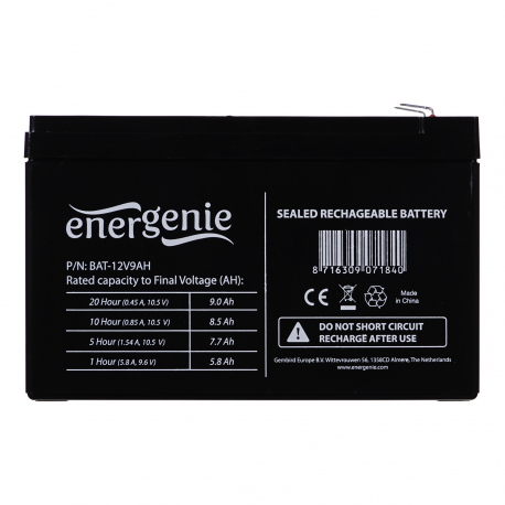 Gembird BAT-12V9AH - UPS battery - 1 x battery - Lead Acid - 9 Ah - 3