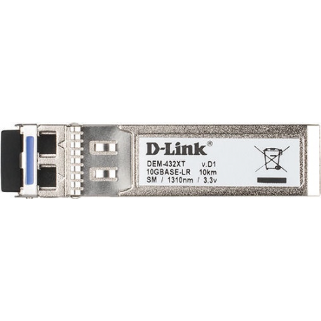 D-Link DEM 432XT - SFP+ transceiver module - 10 GigE - 10GBase-LR - up to 10 km - for D-Link Data Center 10; DGS 3630; DXS 1100, 1210, 3400, 3600; Web Smart DXS-1210-12 - 1