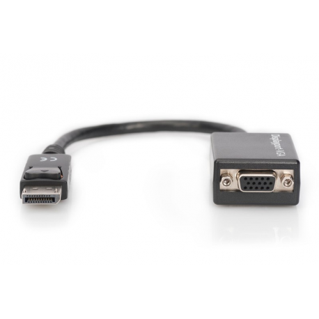 ASSMANN - DisplayPort adapter - DisplayPort (M) to HD-15 (VGA) (F) - 15 cm - molded - black - 1