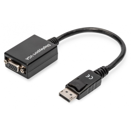 ASSMANN - DisplayPort adapter - DisplayPort (M) to HD-15 (VGA) (F) - 15 cm - molded - black - 7